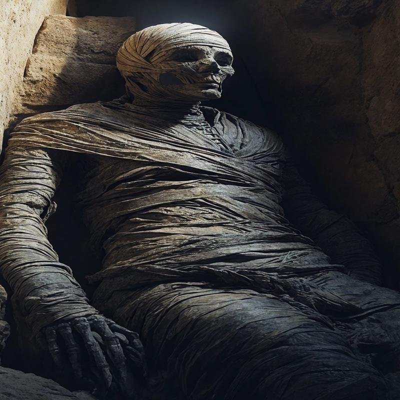 Discovery of Living Individuals within an Egyptian Tomb. - Image 1