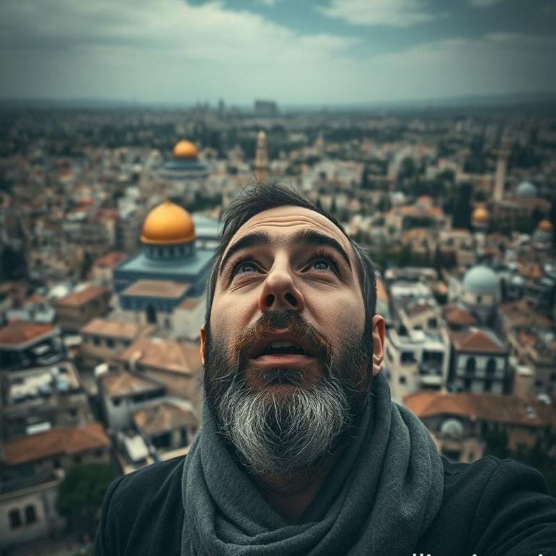 Jerusalem Syndrome: A psychological phenomenon characterized by the development of religiously themed delusions and obsessions, often involving identification with biblical figures, in visitors to Jerusalem. - Image 1